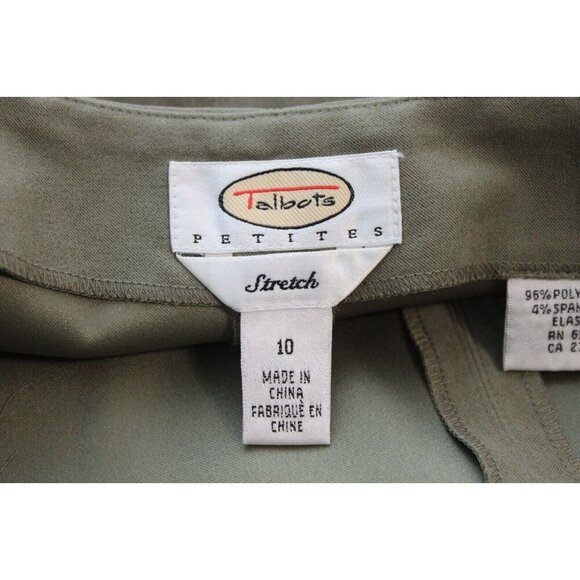 Talbots Maxi Skirt Size 10 Olive Green Perforated Boho Stretch A-Line Festival - Picture 13 of 14